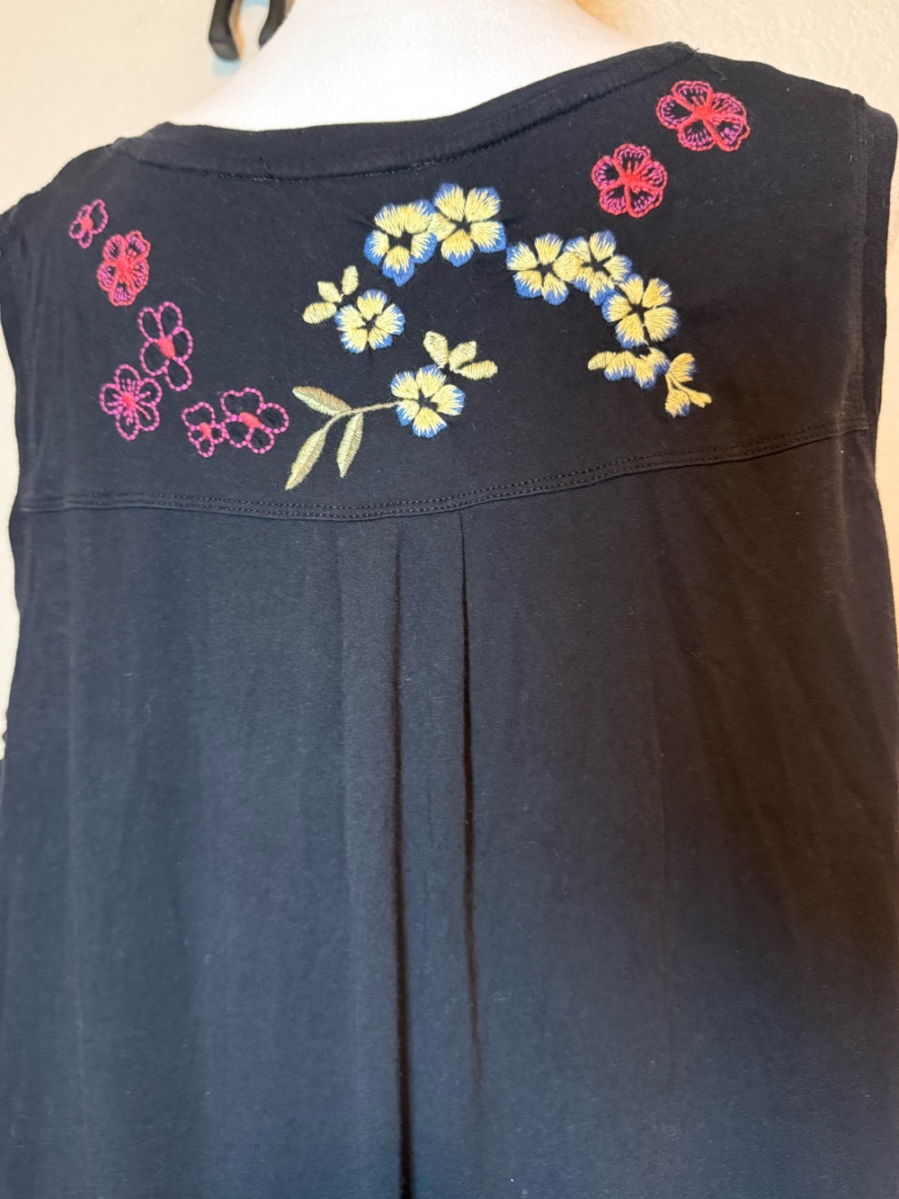 Johnny Was Jessi Knit V-Neck Maxi Dress Black Embroidered Size XXL - Picture 9 of 13